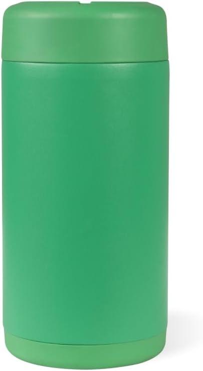 imageHydroJug Standard Can Cooler  2in1 Insulated Can Cooler Cup  Stainless Steel Can Holder with NonSlip Rubber Base  ScrewTop Lid  Dishwasher Safe  12oz SageClover