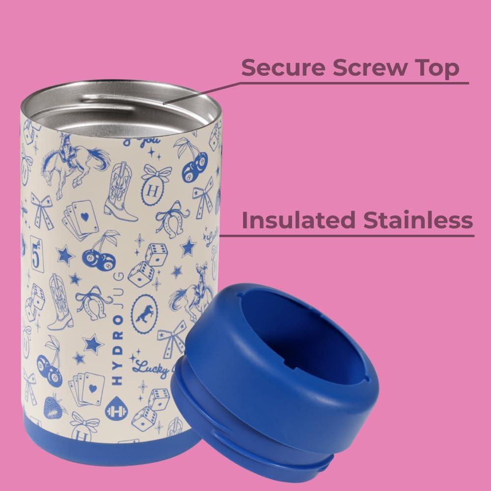 imageHydroJug Standard Can Cooler  2in1 Insulated Can Cooler Cup  Stainless Steel Can Holder with NonSlip Rubber Base  ScrewTop Lid  Dishwasher Safe  12oz SageTaffy