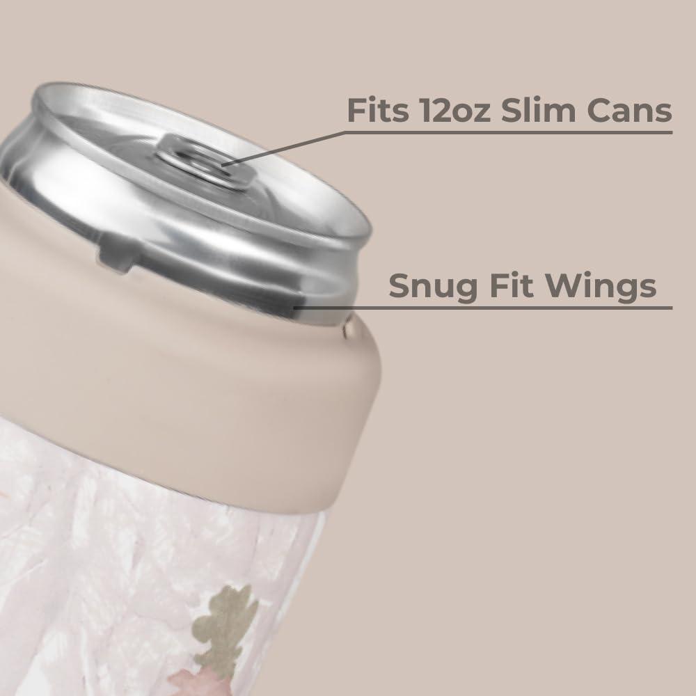 imageHydroJug Standard Can Cooler  2in1 Insulated Can Cooler Cup  Stainless Steel Can Holder with NonSlip Rubber Base  ScrewTop Lid  Dishwasher Safe  12oz SageCamo