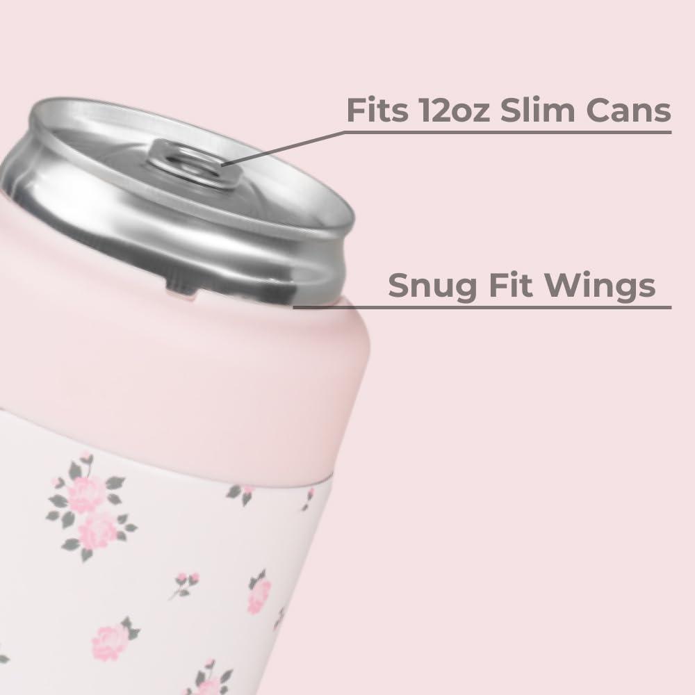 imageHydroJug Standard Can Cooler  2in1 Insulated Can Cooler Cup  Stainless Steel Can Holder with NonSlip Rubber Base  ScrewTop Lid  Dishwasher Safe  12oz SageWildrose