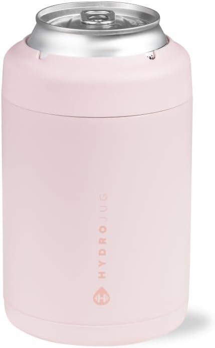 imageHydroJug Standard Can Cooler  2in1 Insulated Can Cooler Cup  Stainless Steel Can Holder with NonSlip Rubber Base  ScrewTop Lid  Dishwasher Safe  12oz SagePink Sand