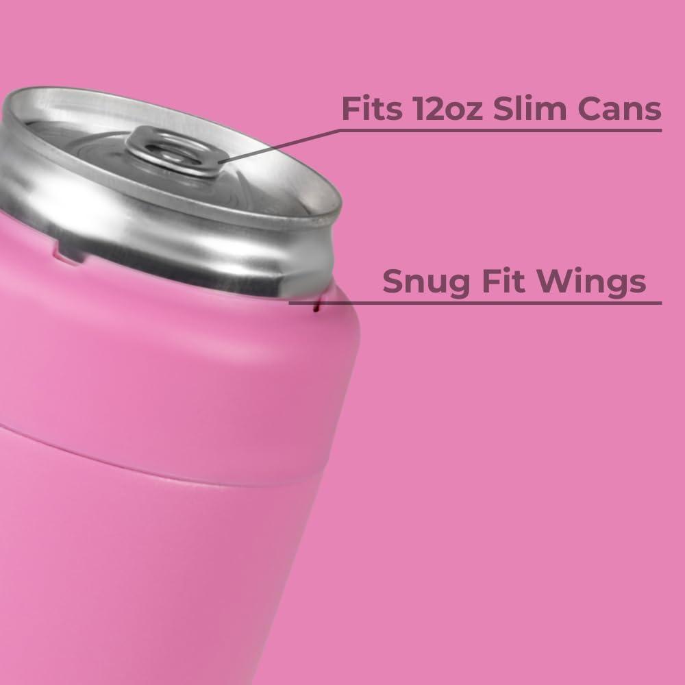 imageHydroJug Standard Can Cooler  2in1 Insulated Can Cooler Cup  Stainless Steel Can Holder with NonSlip Rubber Base  ScrewTop Lid  Dishwasher Safe  12oz SageTaffy