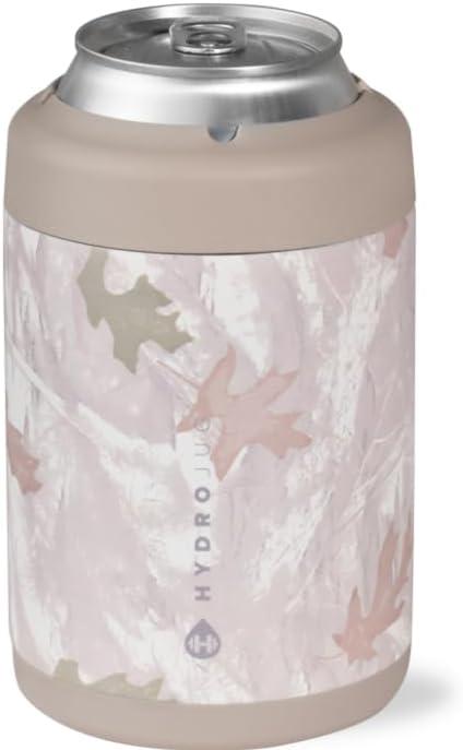 imageHydroJug Standard Can Cooler  2in1 Insulated Can Cooler Cup  Stainless Steel Can Holder with NonSlip Rubber Base  ScrewTop Lid  Dishwasher Safe  12oz SageCamo