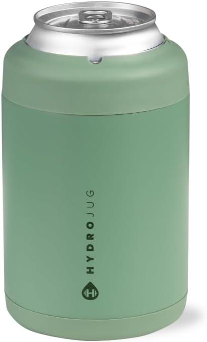 imageHydroJug Standard Can Cooler  2in1 Insulated Can Cooler Cup  Stainless Steel Can Holder with NonSlip Rubber Base  ScrewTop Lid  Dishwasher Safe  12oz SageSage