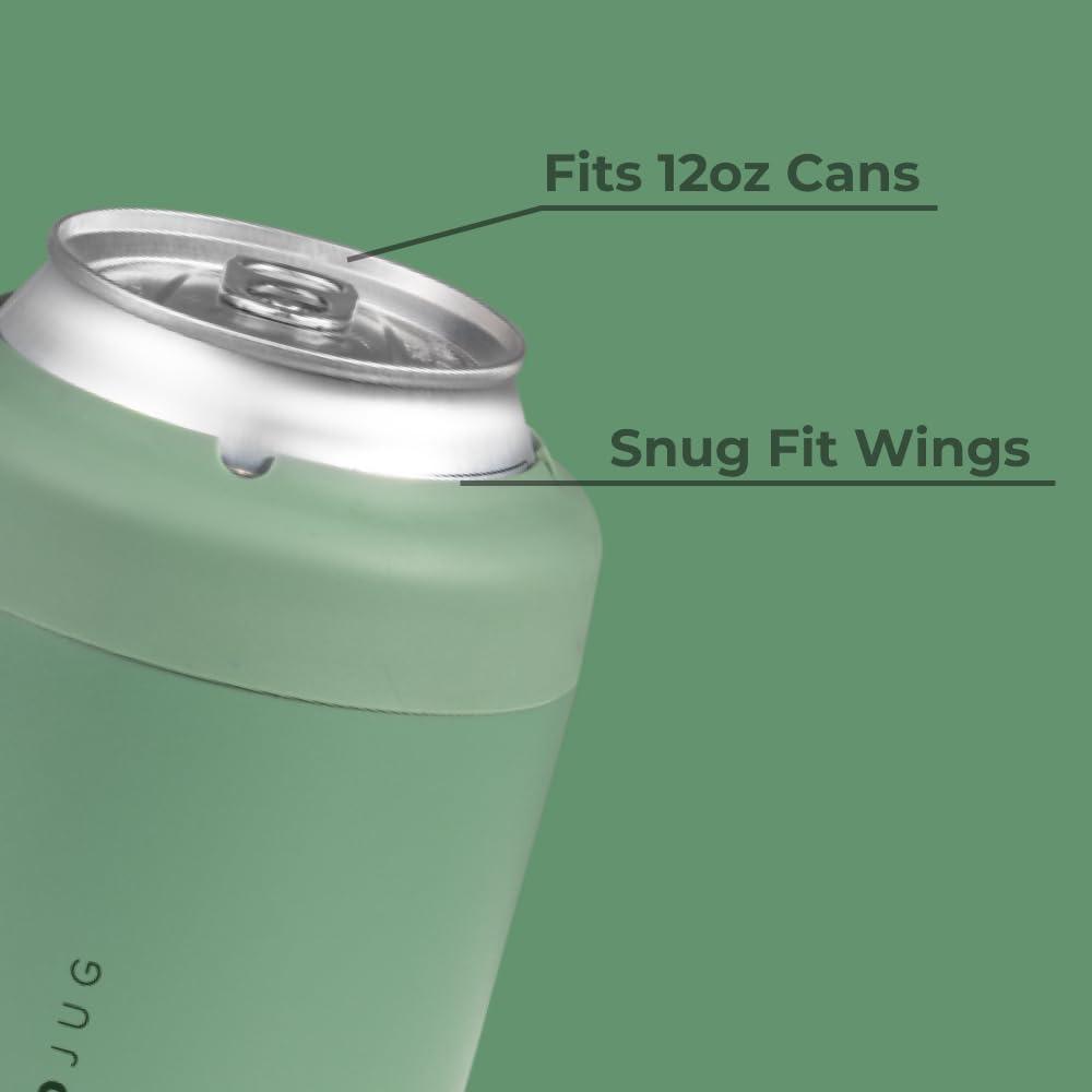 imageHydroJug Standard Can Cooler  2in1 Insulated Can Cooler Cup  Stainless Steel Can Holder with NonSlip Rubber Base  ScrewTop Lid  Dishwasher Safe  12oz SageSage