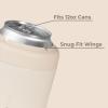 imageHydroJug Standard Can Cooler  2in1 Insulated Can Cooler Cup  Stainless Steel Can Holder with NonSlip Rubber Base  ScrewTop Lid  Dishwasher Safe  12oz SageCream