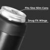 imageHydroJug Standard Can Cooler  2in1 Insulated Can Cooler Cup  Stainless Steel Can Holder with NonSlip Rubber Base  ScrewTop Lid  Dishwasher Safe  12oz SageBlack