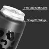 imageHydroJug Standard Can Cooler  2in1 Insulated Can Cooler Cup  Stainless Steel Can Holder with NonSlip Rubber Base  ScrewTop Lid  Dishwasher Safe  12oz SageBlack Leopard