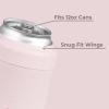 imageHydroJug Standard Can Cooler  2in1 Insulated Can Cooler Cup  Stainless Steel Can Holder with NonSlip Rubber Base  ScrewTop Lid  Dishwasher Safe  12oz SagePink Sand