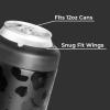 imageHydroJug Standard Can Cooler  2in1 Insulated Can Cooler Cup  Stainless Steel Can Holder with NonSlip Rubber Base  ScrewTop Lid  Dishwasher Safe  12oz SageBlack Leopard