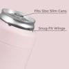 imageHydroJug Standard Can Cooler  2in1 Insulated Can Cooler Cup  Stainless Steel Can Holder with NonSlip Rubber Base  ScrewTop Lid  Dishwasher Safe  12oz SagePink Sand