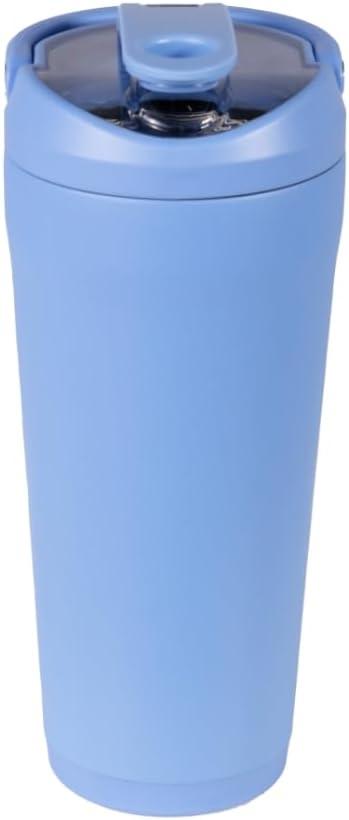 imageHydroJug 24 oz New Stainless Steel Shaker  Insulated Leakproof BPAFree with Silent Mixing Grate  No Clumps No Noise  Premium Shaker for Fitness Sports ampamp Everyday Use Black LeopardLight Blue