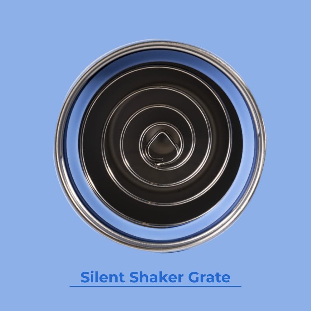 imageHydroJug 24 oz New Stainless Steel Shaker  Insulated Leakproof BPAFree with Silent Mixing Grate  No Clumps No Noise  Premium Shaker for Fitness Sports ampamp Everyday Use Black LeopardLight Blue