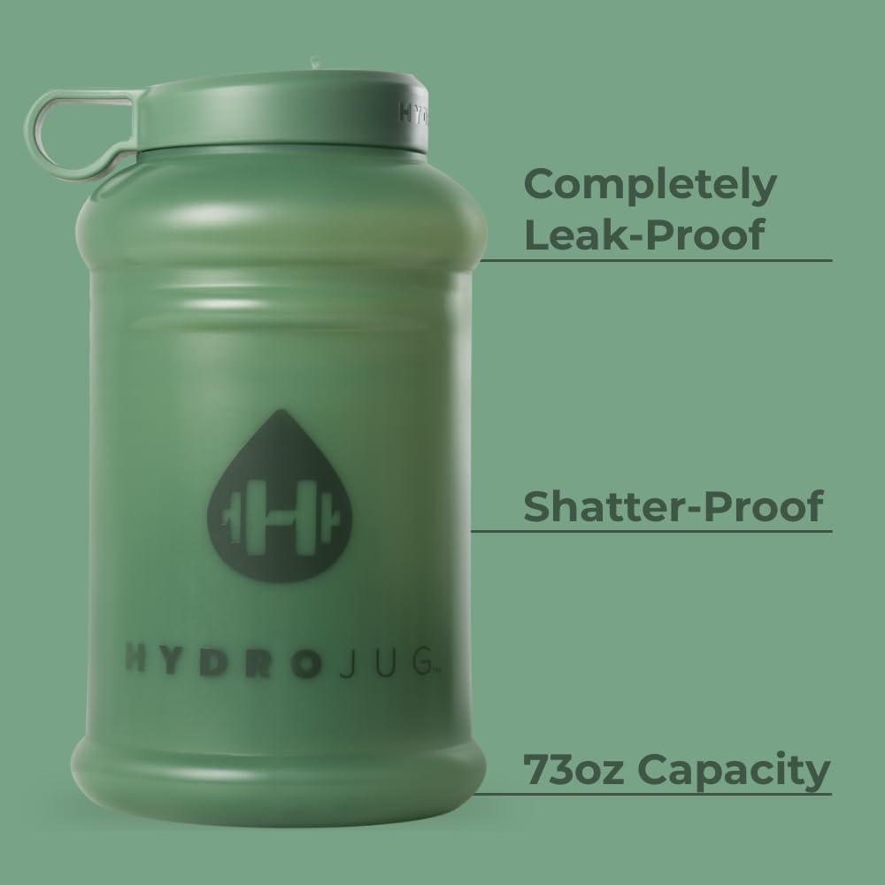 imageHydroJug Half Gallon Water Bottle 73oz  Refillable Reusable Jug With Carry Handle  Leakproof Guarantee  Great For OnTheGo Hydration  Dishwasher Safe BPA Free Light Blue Pro Jug V2Sage