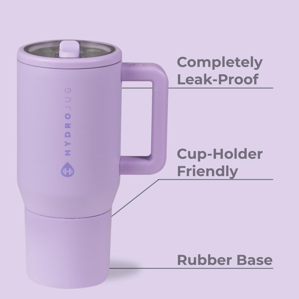 imageHydroJug Kids  20 oz Insulated Kids Water Bottle with Flip Straw ampamp Handle  LeakProof ampamp Durable  Perfect for School Sports Lunch Travel ampamp Camp BowsLavender