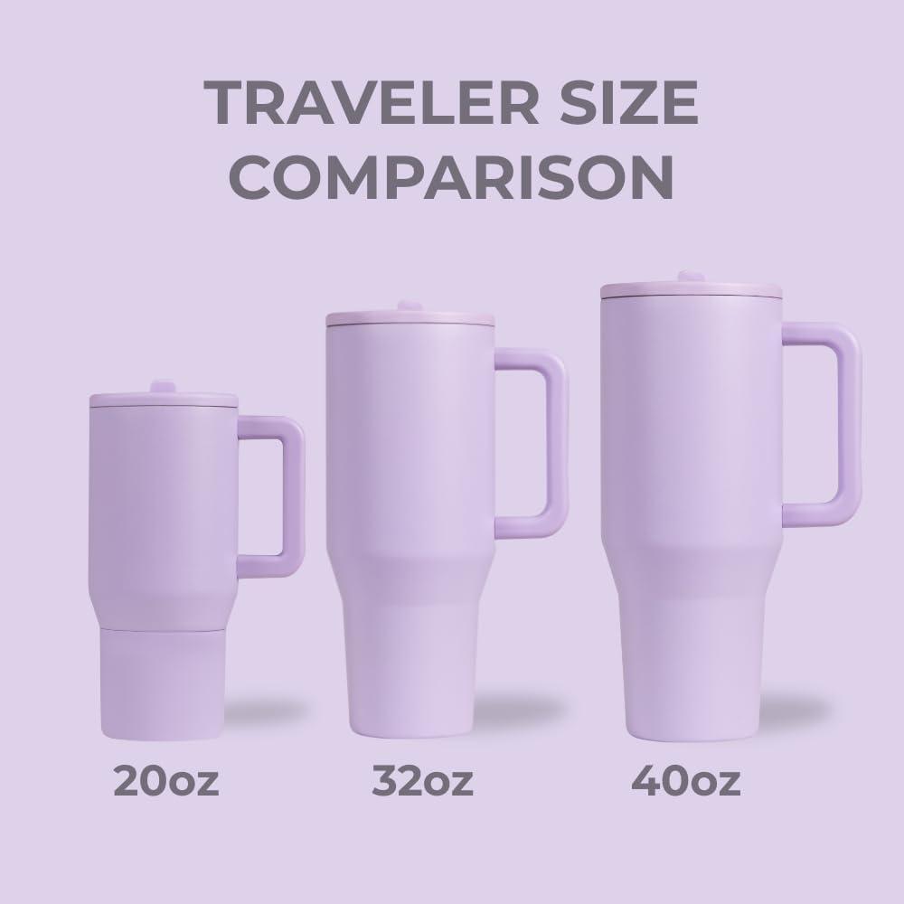 imageHydroJug Kids  20 oz Insulated Kids Water Bottle with Flip Straw ampamp Handle  LeakProof ampamp Durable  Perfect for School Sports Lunch Travel ampamp Camp BowsLavender
