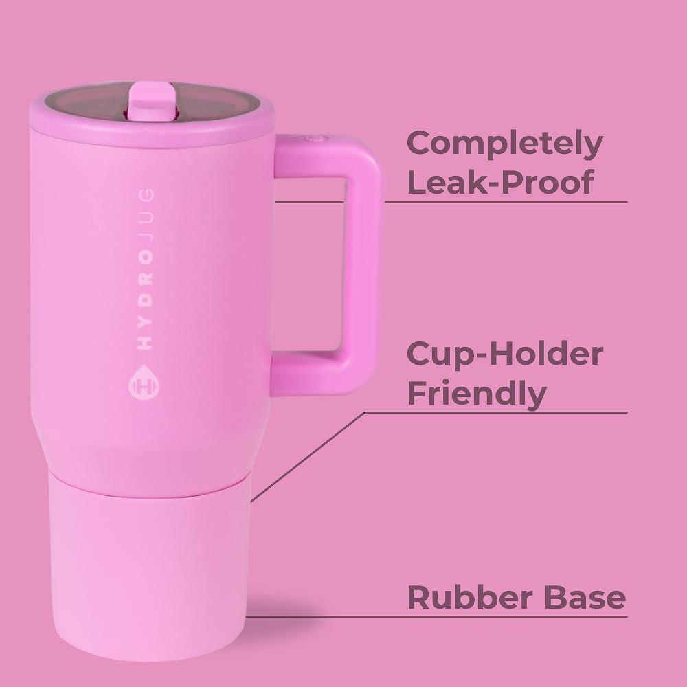 imageHydroJug Kids  20 oz Insulated Kids Water Bottle with Flip Straw ampamp Handle  LeakProof ampamp Durable  Perfect for School Sports Lunch Travel ampamp Camp BowsTaffy