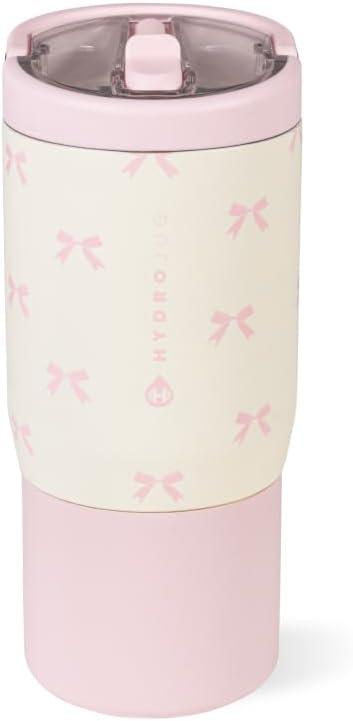 imageHydroJug Kids 14 oz Sport Water Bottle  Stainless Steel Insulated 100 Leakproof With Carry Handle BPAFree  KidFriendly Design  Durable ampamp Dishwasher Safe BowsBows