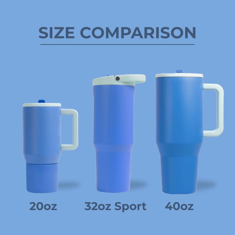 imageHydroJug Sport  Stainless Steel Tumbler with Straw Vacuum Insulated 20oz Leakproof Water Bottle Ergonomic Design Reusable Dishwasher Safe Rubber Base Durable for Gym or Outdoors BlackRiptide