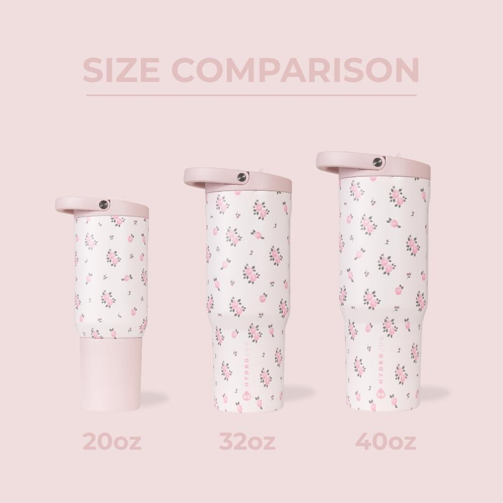 imageHydroJug Sport  Stainless Steel Tumbler with Straw Vacuum Insulated 20oz Leakproof Water Bottle Ergonomic Design Reusable Dishwasher Safe Rubber Base Durable for Gym or Outdoors BlackWildrose