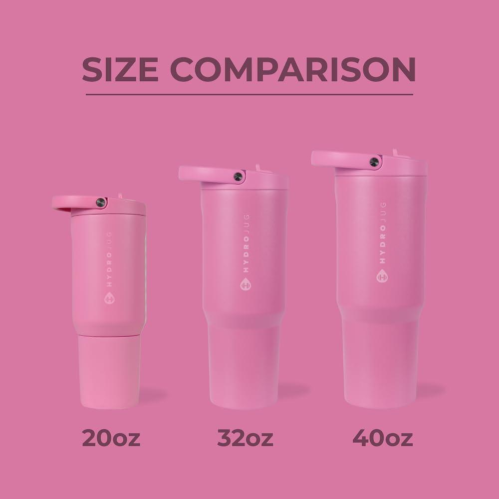 imageHydroJug Sport  Stainless Steel Tumbler with Straw Vacuum Insulated 20oz Leakproof Water Bottle Ergonomic Design Reusable Dishwasher Safe Rubber Base Durable for Gym or Outdoors BlackTaffy