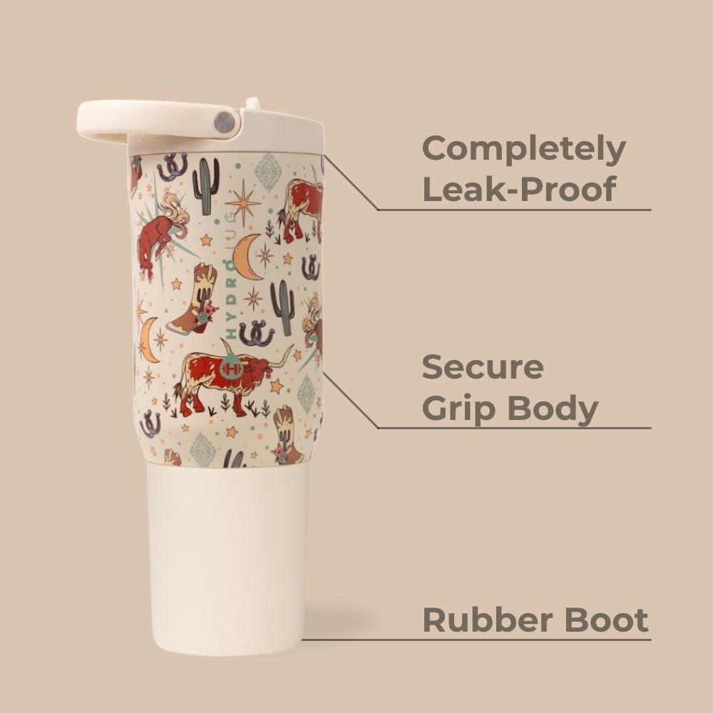 imageHydroJug Sport  Stainless Steel Tumbler with Straw Vacuum Insulated 20oz Leakproof Water Bottle Ergonomic Design Reusable Dishwasher Safe Rubber Base Durable for Gym or Outdoors BlackRodeo