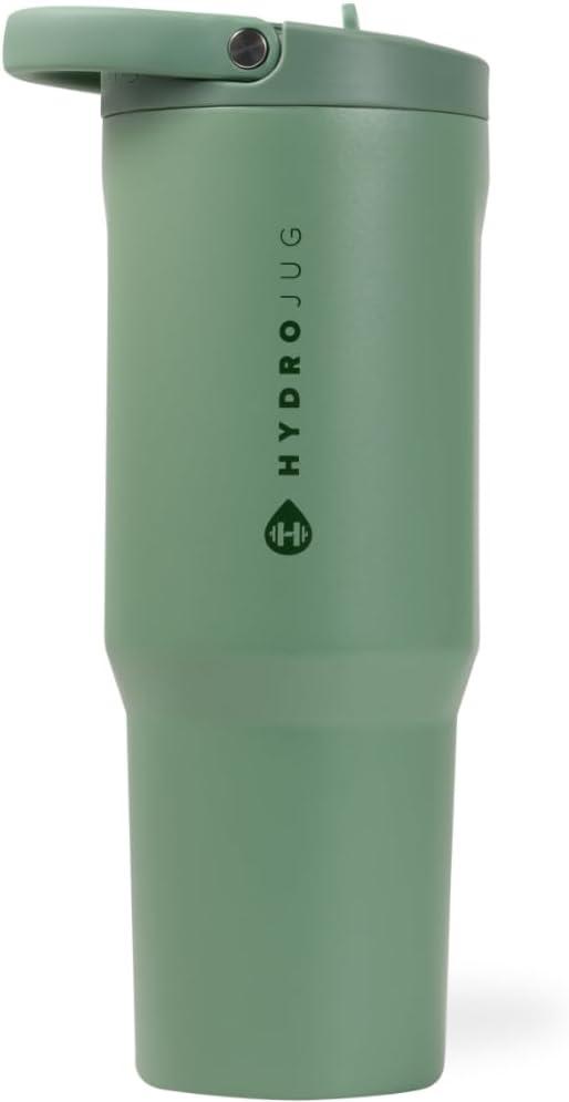 imageHydroJug Sport  Stainless Steel Tumbler with Straw Vacuum Insulated 20oz Leakproof Water Bottle Ergonomic Design Reusable Dishwasher Safe Rubber Base Durable for Gym or Outdoors BlackSage