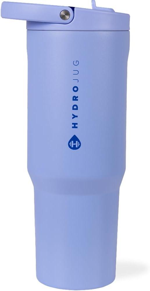 imageHydroJug Sport  Stainless Steel Tumbler with Straw Vacuum Insulated 20oz Leakproof Water Bottle Ergonomic Design Reusable Dishwasher Safe Rubber Base Durable for Gym or Outdoors BlackPeri