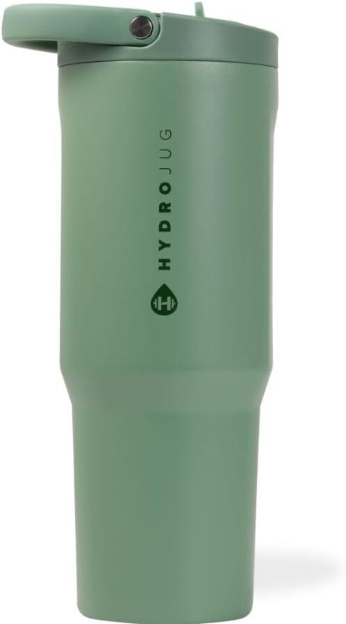 imageHydroJug Sport  Stainless Steel Tumbler with Straw Vacuum Insulated 20oz Leakproof Water Bottle Ergonomic Design Reusable Dishwasher Safe Rubber Base Durable for Gym or Outdoors BlackSage