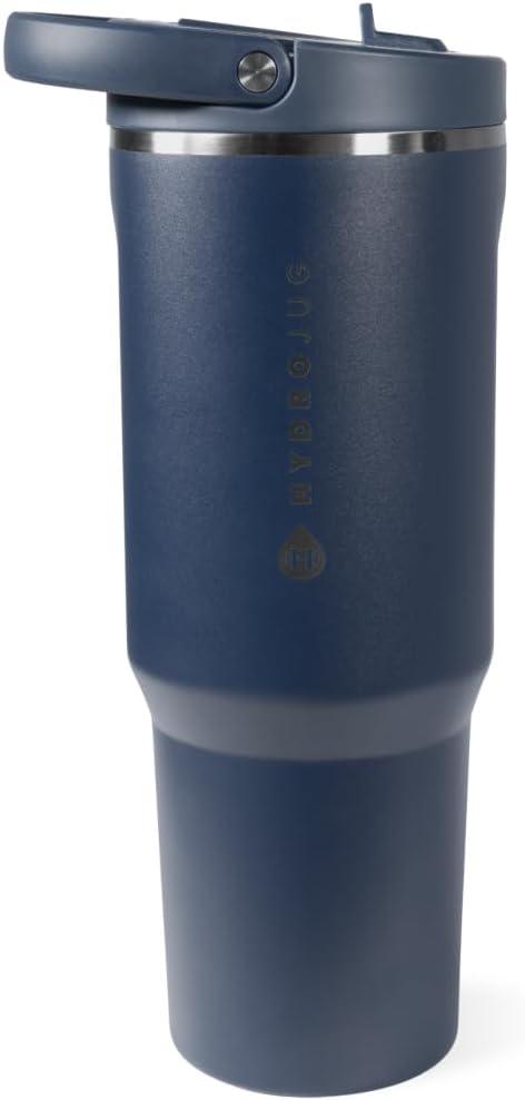 imageHydroJug Sport  Stainless Steel Tumbler with Straw Vacuum Insulated 20oz Leakproof Water Bottle Ergonomic Design Reusable Dishwasher Safe Rubber Base Durable for Gym or Outdoors BlackMidnight