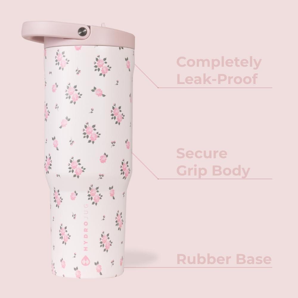 imageHydroJug Sport  Stainless Steel Tumbler with Straw Vacuum Insulated 20oz Leakproof Water Bottle Ergonomic Design Reusable Dishwasher Safe Rubber Base Durable for Gym or Outdoors BlackWildrose