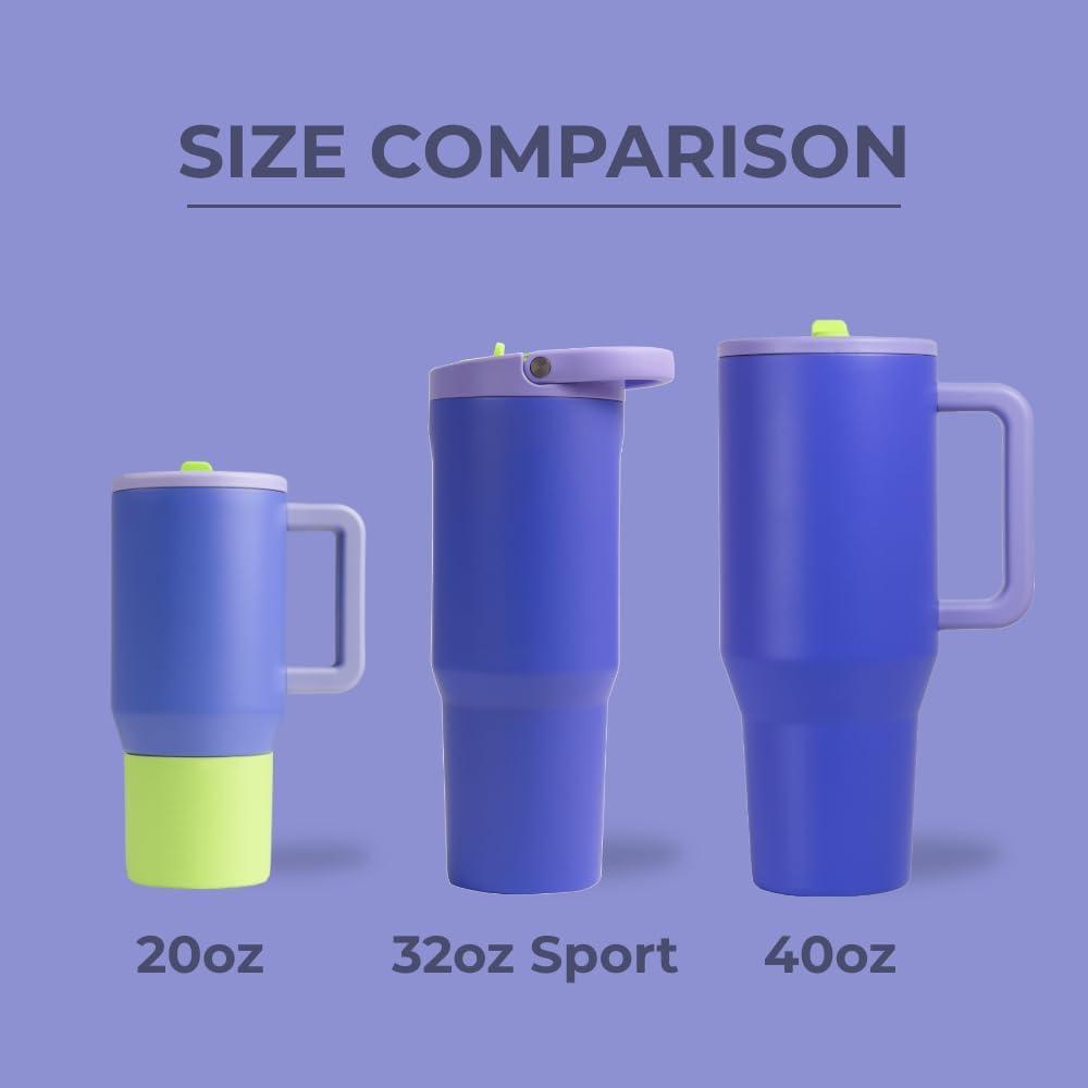 imageHydroJug Sport  Stainless Steel Tumbler with Straw Vacuum Insulated 20oz Leakproof Water Bottle Ergonomic Design Reusable Dishwasher Safe Rubber Base Durable for Gym or Outdoors BlackLime Rickey