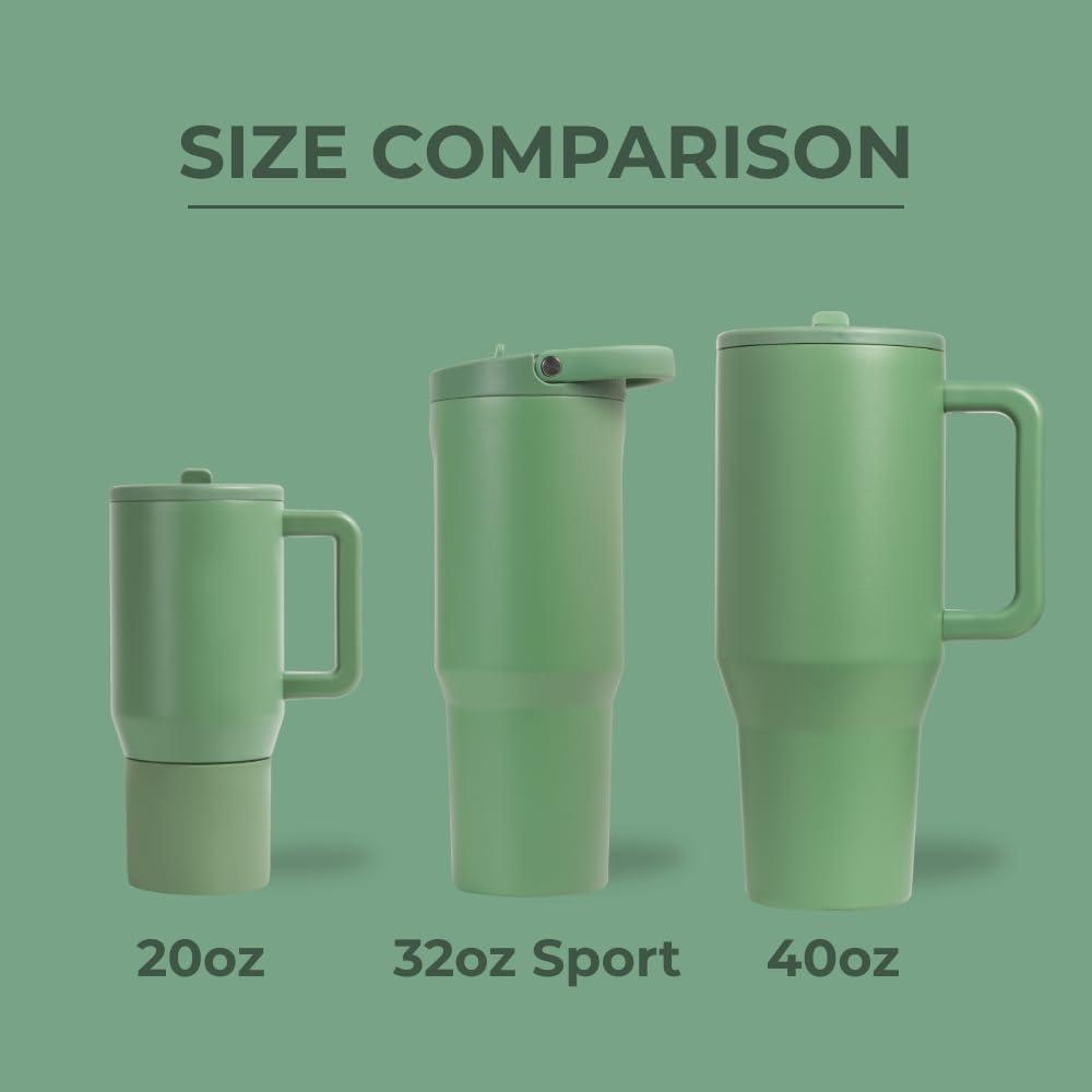imageHydroJug Sport  Stainless Steel Tumbler with Straw Vacuum Insulated 20oz Leakproof Water Bottle Ergonomic Design Reusable Dishwasher Safe Rubber Base Durable for Gym or Outdoors BlackSage