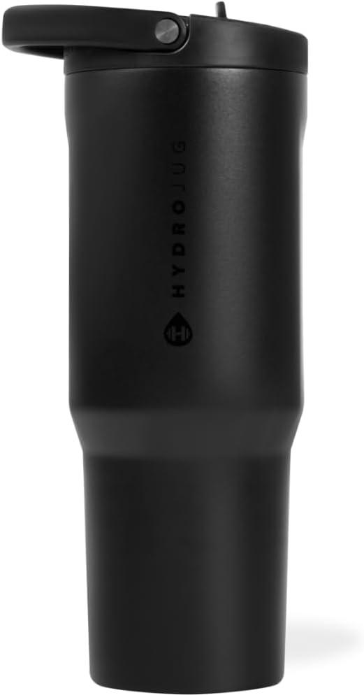 imageHydroJug Sport  Stainless Steel Tumbler with Straw Vacuum Insulated 20oz Leakproof Water Bottle Ergonomic Design Reusable Dishwasher Safe Rubber Base Durable for Gym or Outdoors BlackBlack