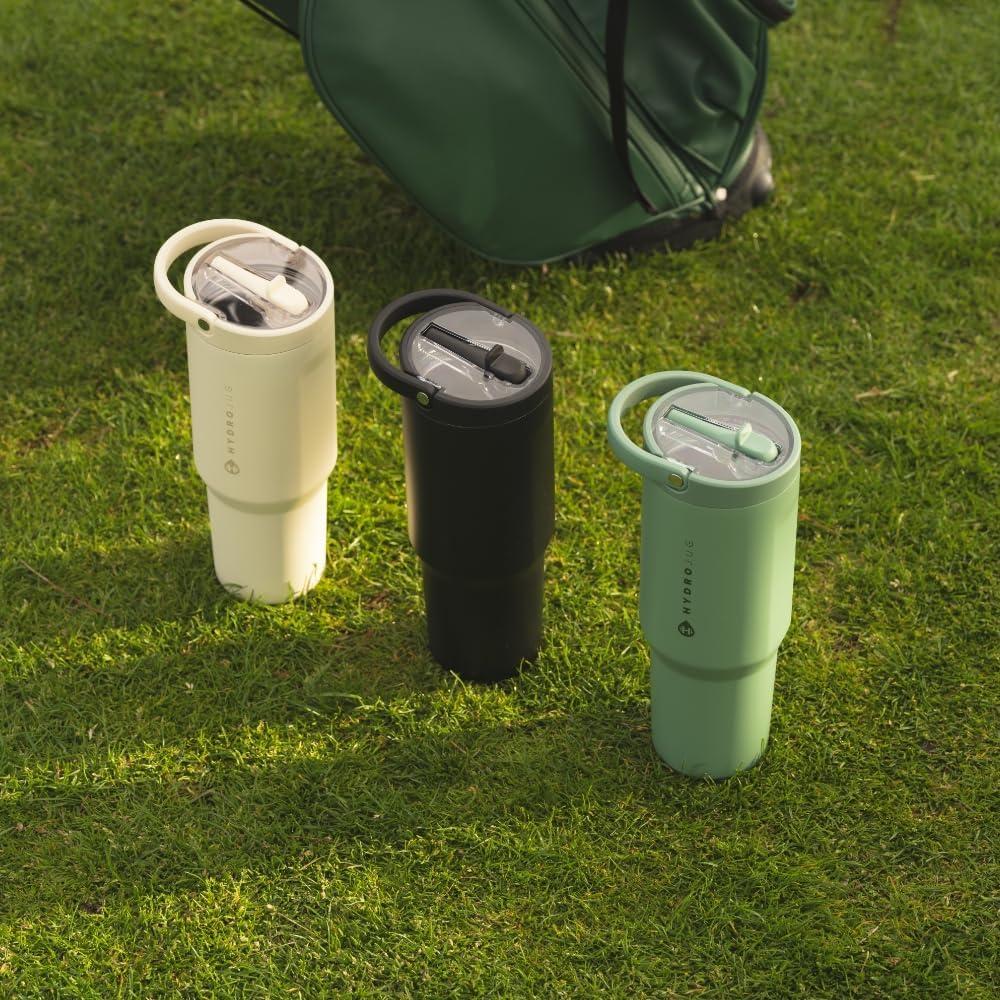 imageHydroJug Sport  Stainless Steel Tumbler with Straw Vacuum Insulated 20oz Leakproof Water Bottle Ergonomic Design Reusable Dishwasher Safe Rubber Base Durable for Gym or Outdoors BlackSage