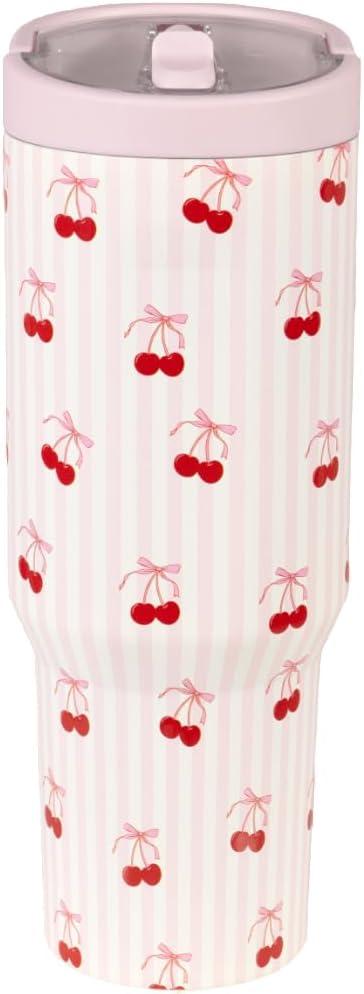 imageHydroJug Sport  Stainless Steel Tumbler with Straw Vacuum Insulated 20oz Leakproof Water Bottle Ergonomic Design Reusable Dishwasher Safe Rubber Base Durable for Gym or Outdoors BlackSweet Cherry