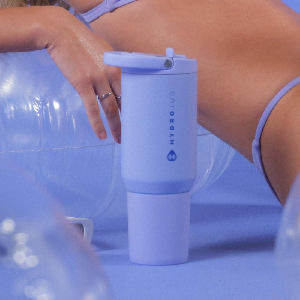 imageHydroJug Sport  Stainless Steel Tumbler with Straw Vacuum Insulated 32oz Leakproof Water Bottle Ergonomic Design Reusable Dishwasher Safe Rubber Base Durable for Gym or Outdoors BlackPeri