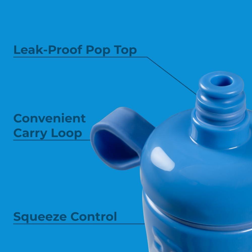 imageHydroJug Squeeze  27oz Water Bottles Sports Water Bottle with Push Cap Quick ampamp Easy Hydration Gym Water Bottles Easy Squeeze Bottle MauveCobalt