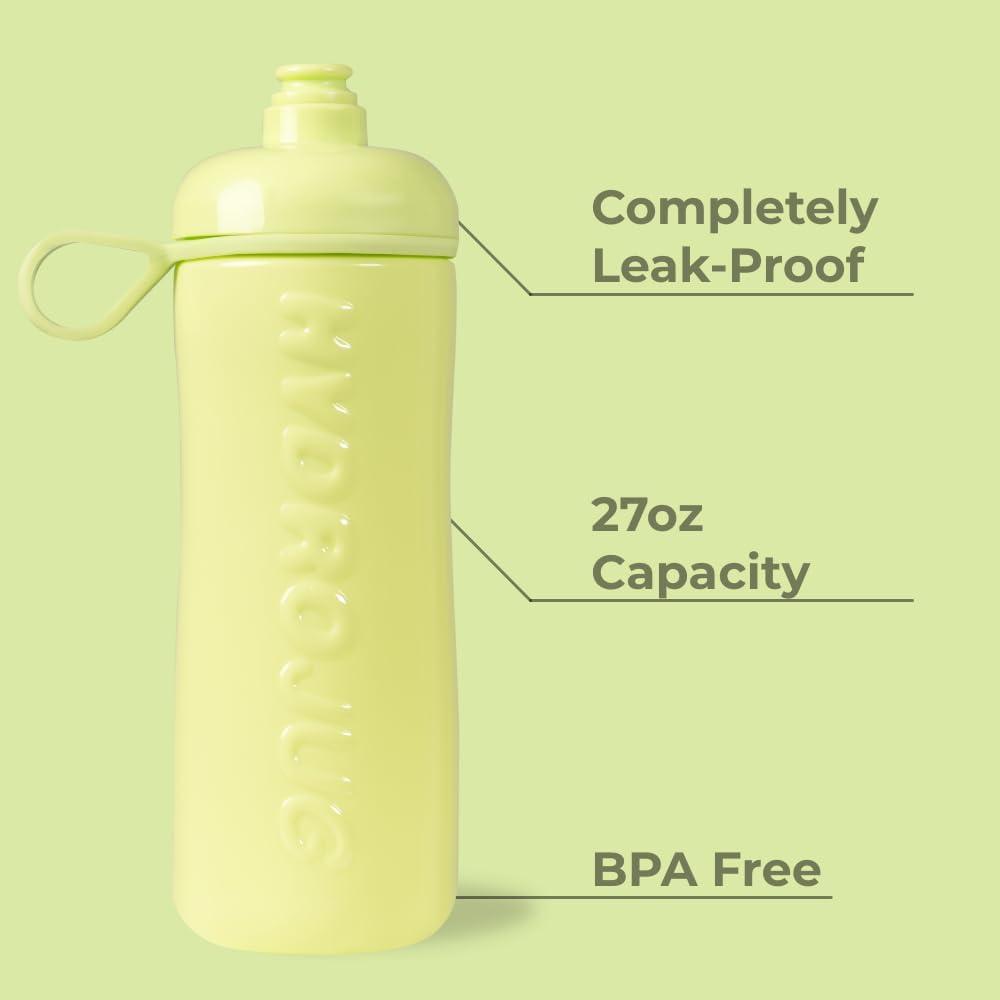 imageHydroJug Squeeze  27oz Water Bottles Sports Water Bottle with Push Cap Quick ampamp Easy Hydration Gym Water Bottles Easy Squeeze Bottle MauveHoneydew