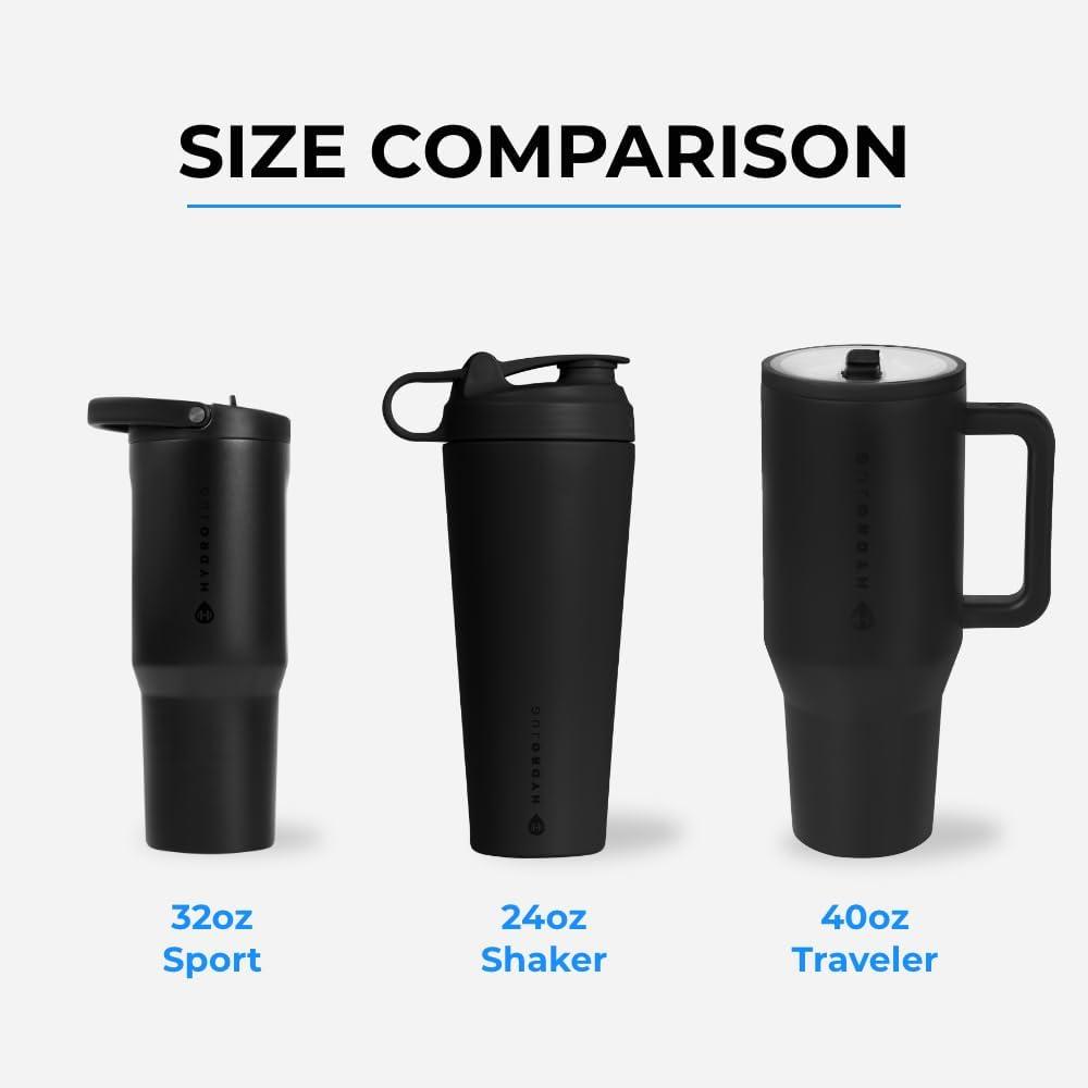 imageHydroJug Stainless Steel Shaker Cup 24oz  Perfect For Protein Shakes PreWorkout Drinks Iced Coffee  Easy Blending Vacuum Insulated Cup Holder Compatible BPA Free  Keeps Temp For Hours