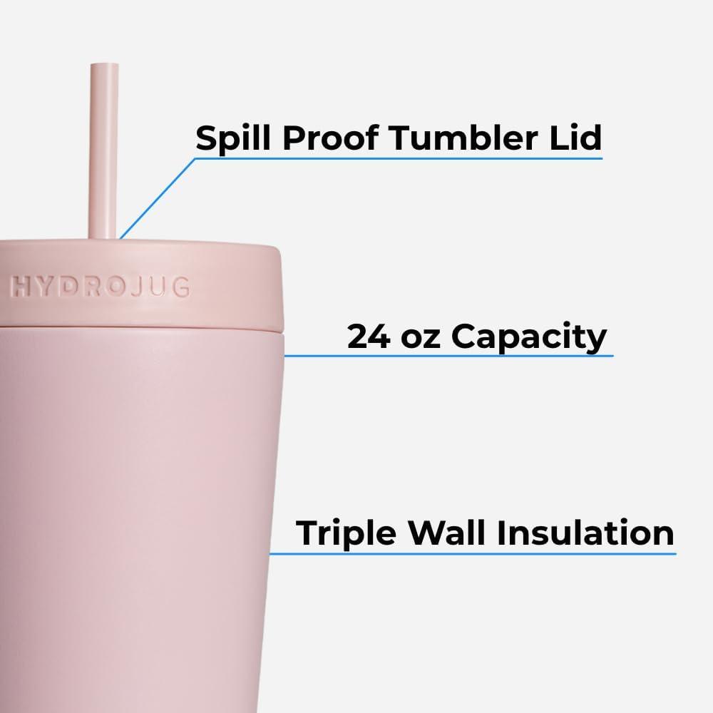 imageHydroJug Stainless Steel Shaker Cup 24oz  Perfect For Protein Shakes PreWorkout Drinks Iced Coffee  Easy Blending Vacuum Insulated Cup Holder Compatible BPA Free  Keeps Temp For Hours