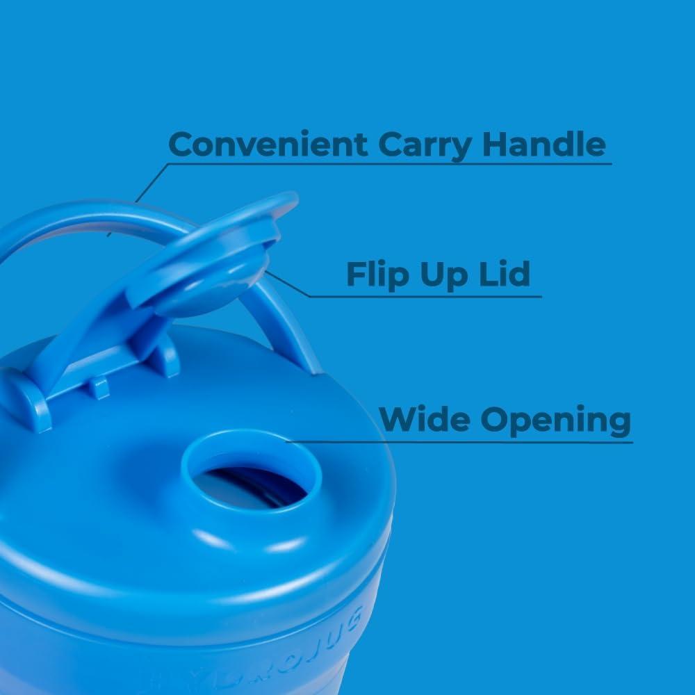 imageHydrojug 20 oz Noiseless Shaker Bottle  100 Leakproof Shaker Cup for Protein Mixes PreWorkout ampamp Supplement Shakes  Durable Easy Clean Design CreamCobalt
