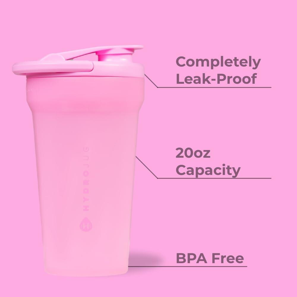 imageHydrojug 20 oz Noiseless Shaker Bottle  100 Leakproof Shaker Cup for Protein Mixes PreWorkout ampamp Supplement Shakes  Durable Easy Clean Design CreamBubblegum