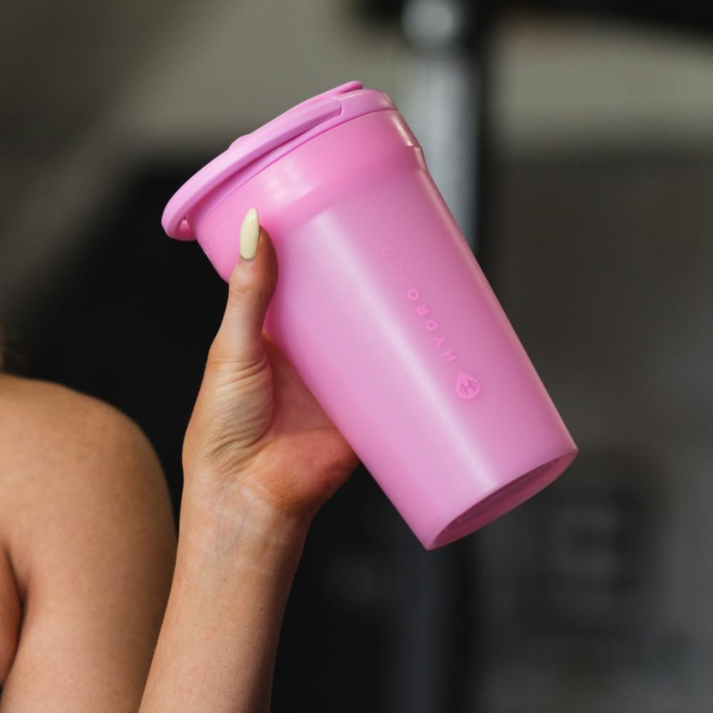 imageHydrojug 20 oz Noiseless Shaker Bottle  100 Leakproof Shaker Cup for Protein Mixes PreWorkout ampamp Supplement Shakes  Durable Easy Clean Design CreamBubblegum