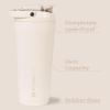 imageHydroJug 24 oz New Stainless Steel Shaker  Insulated Leakproof BPAFree with Silent Mixing Grate  No Clumps No Noise  Premium Shaker for Fitness Sports ampamp Everyday Use Black LeopardCream