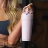 imageHydroJug 24 oz New Stainless Steel Shaker  Insulated Leakproof BPAFree with Silent Mixing Grate  No Clumps No Noise  Premium Shaker for Fitness Sports ampamp Everyday Use Black LeopardPink Sand