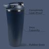 imageHydroJug 24 oz New Stainless Steel Shaker  Insulated Leakproof BPAFree with Silent Mixing Grate  No Clumps No Noise  Premium Shaker for Fitness Sports ampamp Everyday Use Black LeopardMidnight