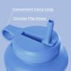 imageHydroJug Half Gallon Water Bottle 73oz  Refillable Reusable Jug With Carry Handle  Leakproof Guarantee  Great For OnTheGo Hydration  Dishwasher Safe BPA Free Light Blue Pro Jug V2Light Blue
