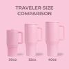 imageHydroJug Kids  20 oz Insulated Kids Water Bottle with Flip Straw ampamp Handle  LeakProof ampamp Durable  Perfect for School Sports Lunch Travel ampamp Camp BowsBlush