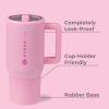 imageHydroJug Kids  20 oz Insulated Kids Water Bottle with Flip Straw ampamp Handle  LeakProof ampamp Durable  Perfect for School Sports Lunch Travel ampamp Camp BowsBlush